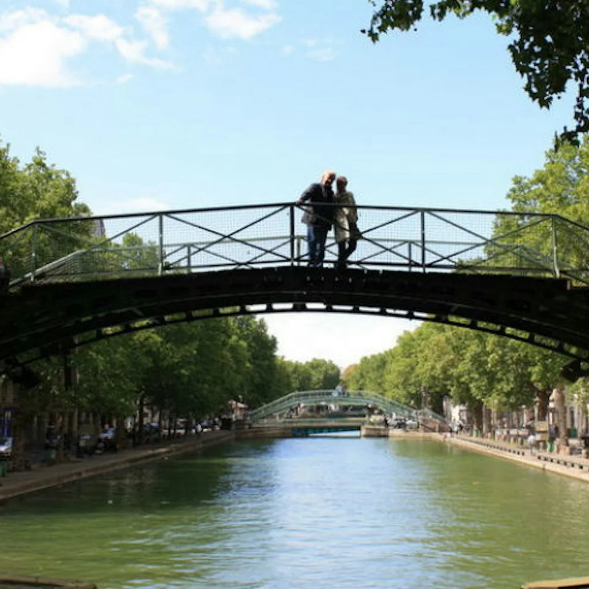 Footbridge over the Canal Saint-Martin in Paris